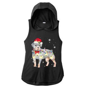 Christmas Rottweiler Funny Gift Ladies PosiCharge Tri-Blend Wicking Draft Hoodie Tank