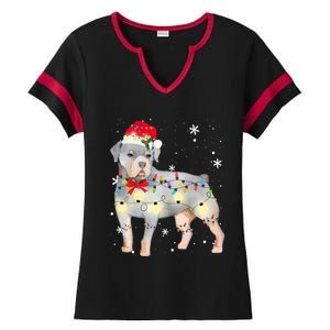 Christmas Rottweiler Funny Gift Ladies Halftime Notch Neck Tee