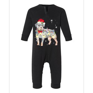 Christmas Rottweiler Funny Gift Infant Fleece One Piece