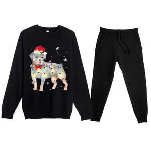 Christmas Rottweiler Funny Gift Premium Crewneck Sweatsuit Set