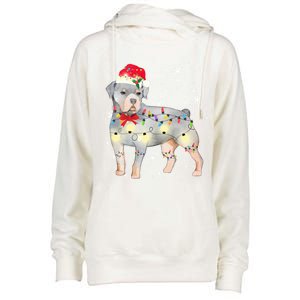 Christmas Rottweiler Funny Gift Womens Funnel Neck Pullover Hood