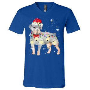 Christmas Rottweiler Funny Gift V-Neck T-Shirt