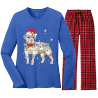 Christmas Rottweiler Funny Gift Women's Long Sleeve Flannel Pajama Set 