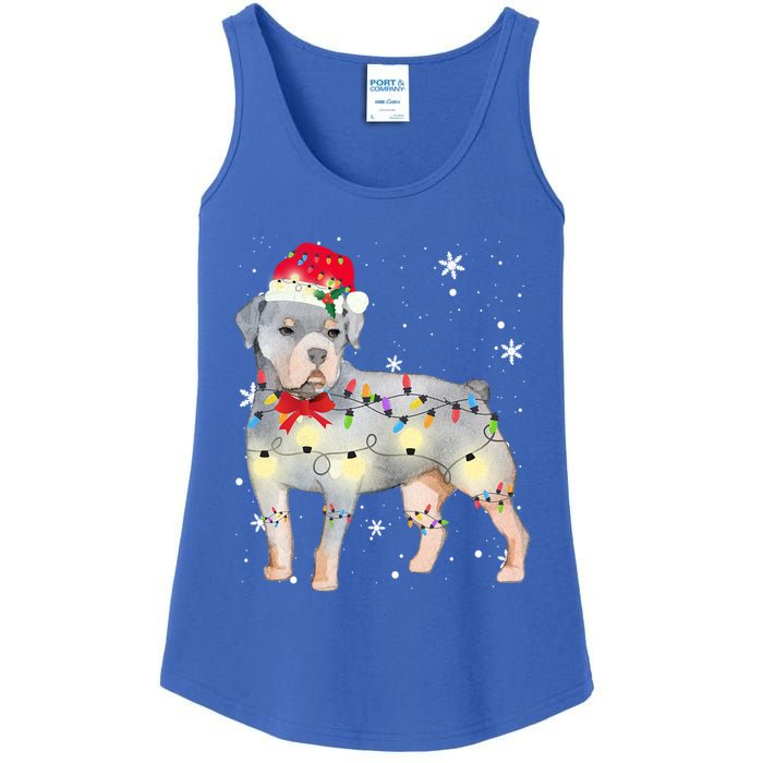 Christmas Rottweiler Funny Gift Ladies Essential Tank