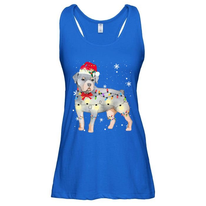 Christmas Rottweiler Funny Gift Ladies Essential Flowy Tank