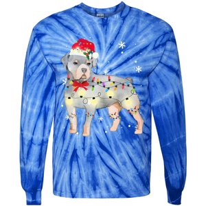 Christmas Rottweiler Funny Gift Tie-Dye Long Sleeve Shirt