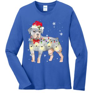 Christmas Rottweiler Funny Gift Ladies Long Sleeve Shirt