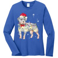 Christmas Rottweiler Funny Gift Ladies Long Sleeve Shirt