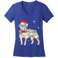 Christmas Rottweiler Funny Gift Women's V-Neck T-Shirt