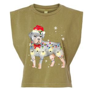 Christmas Rottweiler Funny Gift Garment-Dyed Women's Muscle Tee