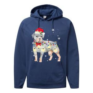 Christmas Rottweiler Funny Gift Performance Fleece Hoodie