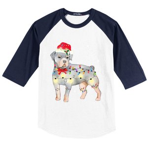 Christmas Rottweiler Funny Gift Baseball Sleeve Shirt