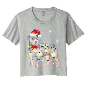 Christmas Rottweiler Funny Gift Women's Crop Top Tee