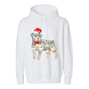 Christmas Rottweiler Funny Gift Garment-Dyed Fleece Hoodie