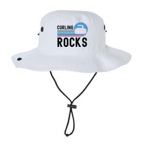 Curling Rocks Funny Curling Player Pun Curling Team Funny Gift Legacy Cool Fit Booney Bucket Hat