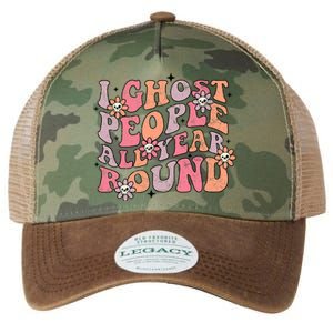 Cute Retro Funny Fall I Ghost People All Year Halloween Gift Legacy Tie Dye Trucker Hat