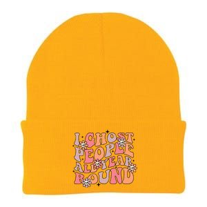 Cute Retro Funny Fall I Ghost People All Year Halloween Gift Knit Cap Winter Beanie