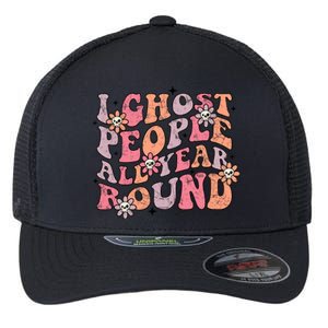 Cute Retro Funny Fall I Ghost People All Year Halloween Gift Flexfit Unipanel Trucker Cap