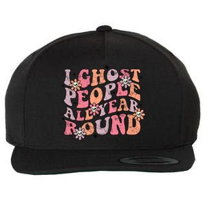 Cute Retro Funny Fall I Ghost People All Year Halloween Gift Wool Snapback Cap