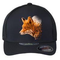 Cool Red Fox Tree Flexfit Unipanel Trucker Cap