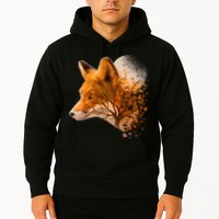 Cool Red Fox Tree Hoodie