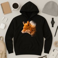 Cool Red Fox Tree Hoodie