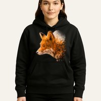 Cool Red Fox Tree Hoodie