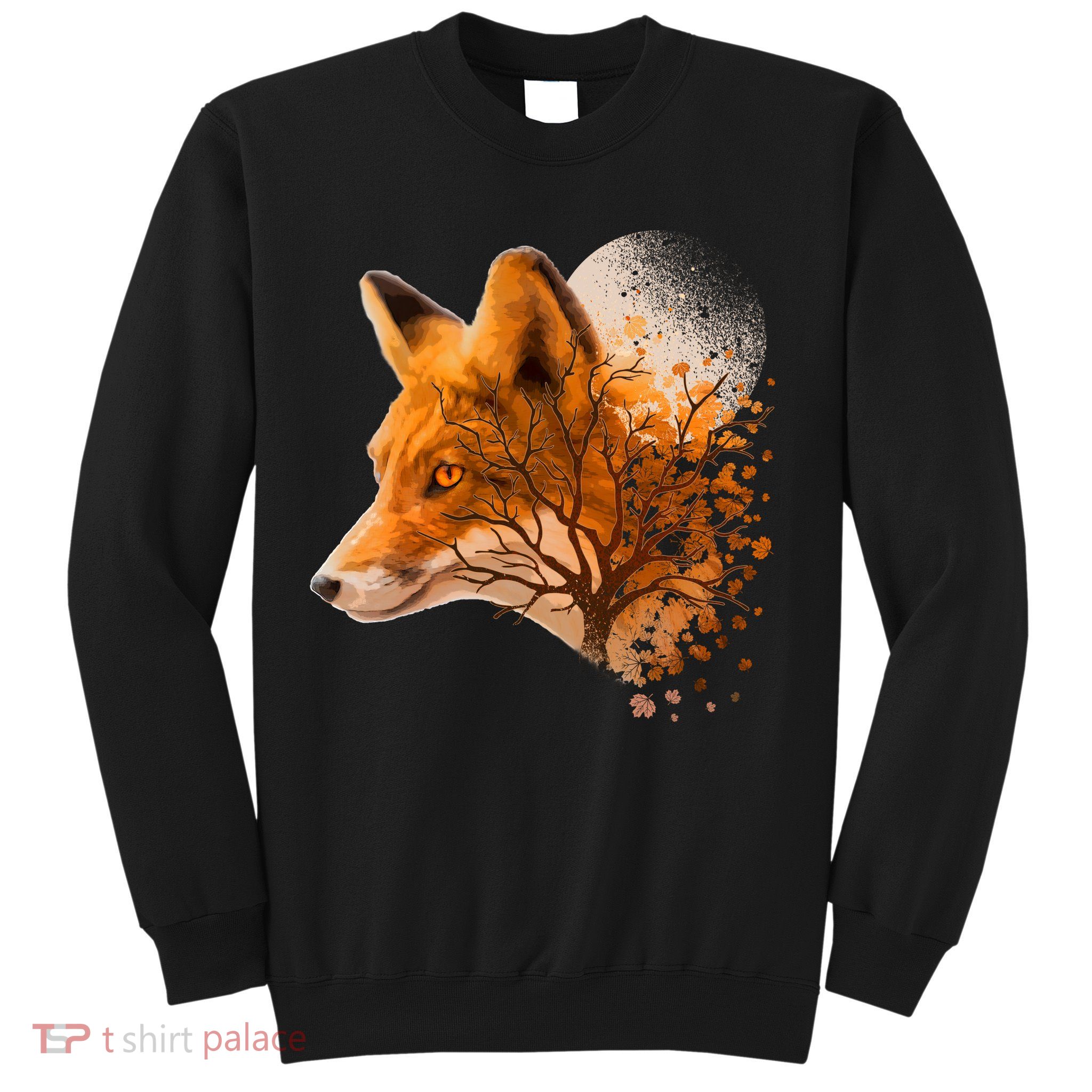 Cool Red Fox Tree Sweatshirt