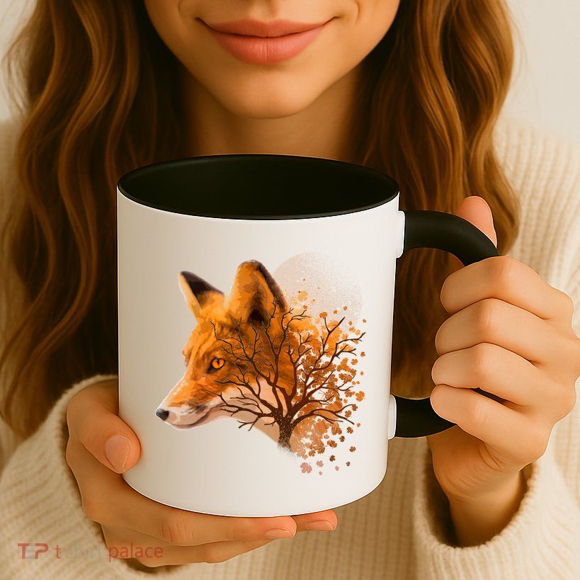 Cool Red Fox Tree Mug