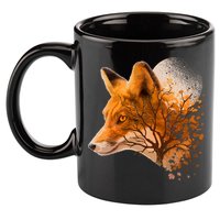 Cool Red Fox Tree 11oz C Handle Ceramic Mug
