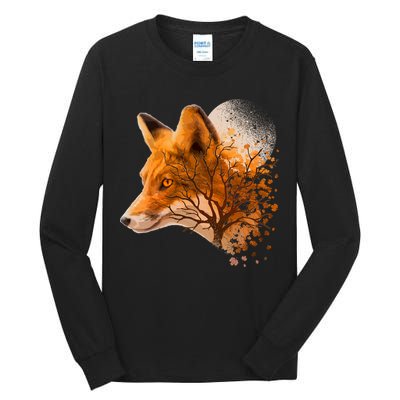 Cool Red Fox Tree Tall Long Sleeve T-Shirt