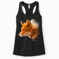 Cool Red Fox Tree Womens Tank Top