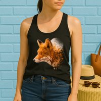 Cool Red Fox Tree Womens Tank Top