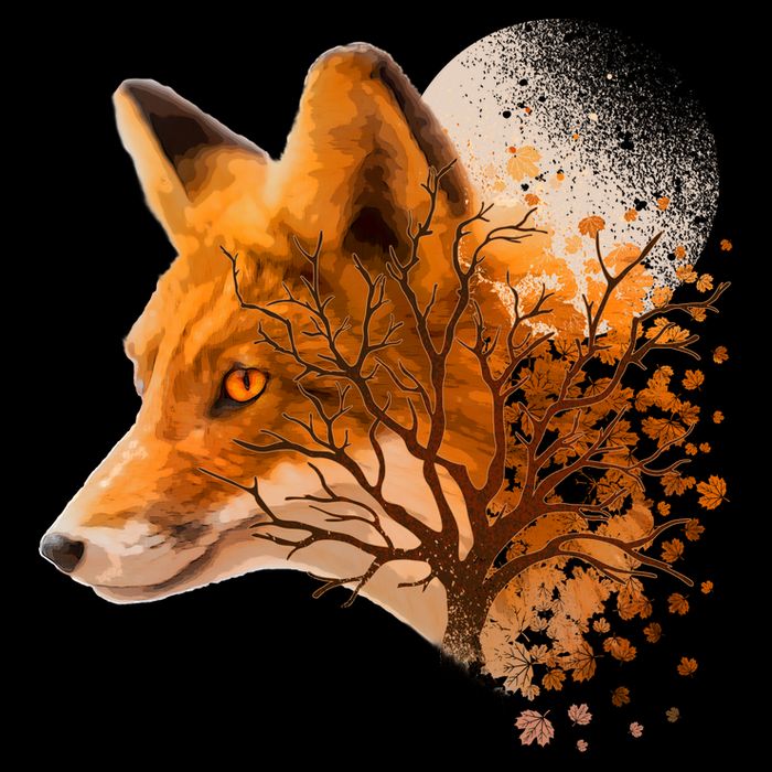 Cool Red Fox Tree Baby Bodysuit
