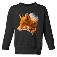 Cool Red Fox Tree Toddler Sweatshirt