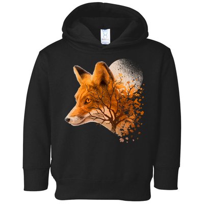 Cool Red Fox Tree Toddler Hoodie