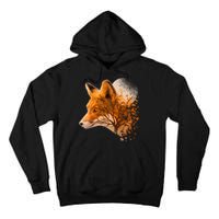 Cool Red Fox Tree Tall Hoodie