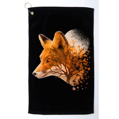 Cool Red Fox Tree Platinum Collection Golf Towel