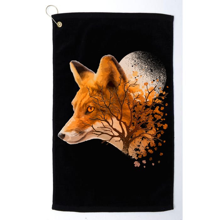 Cool Red Fox Tree Golf Towel