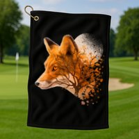 Cool Red Fox Tree Golf Towel