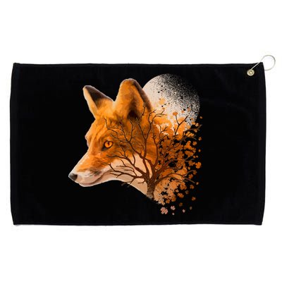 Cool Red Fox Tree Grommeted Golf Towel