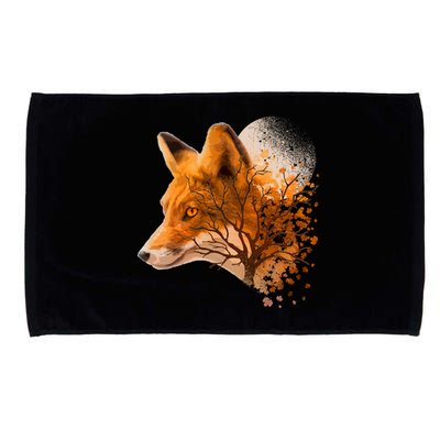 Cool Red Fox Tree Microfiber Hand Towel