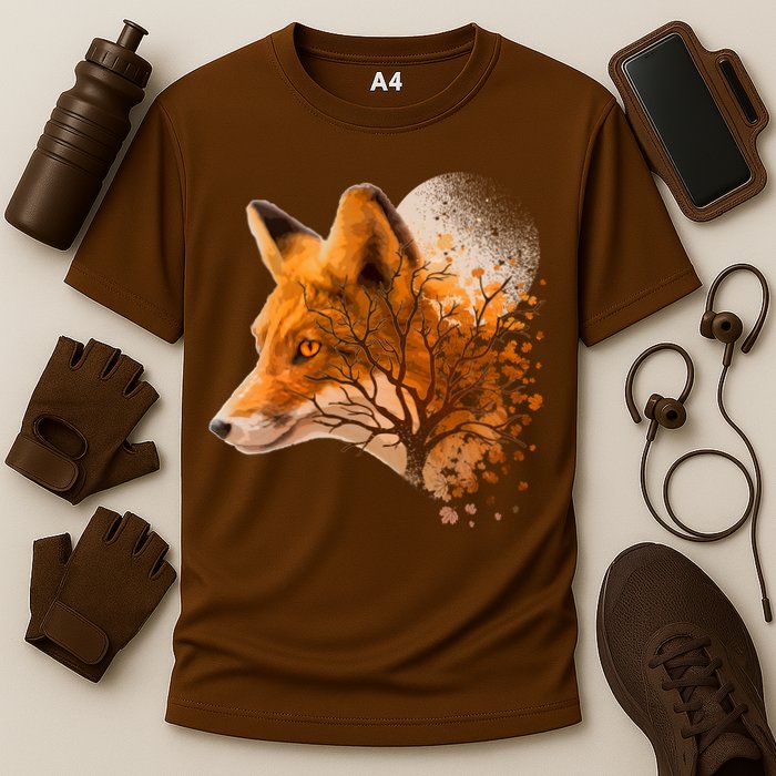Cool Red Fox Tree Performance Shirt