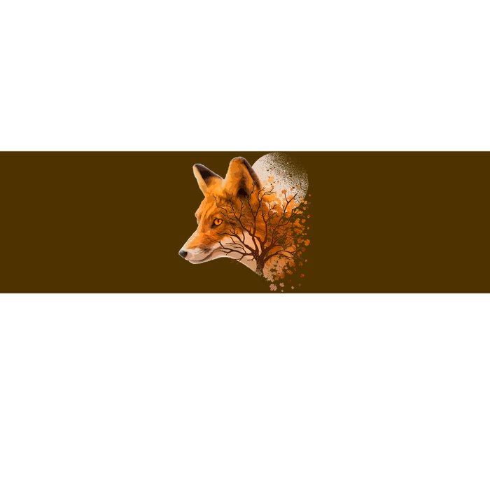 Cool Red Fox Tree Bumper Sticker