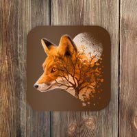 Cool Red Fox Tree Coaster