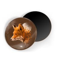 Cool Red Fox Tree Magnet