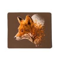 Cool Red Fox Tree Mousepad