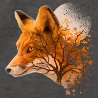 Cool Red Fox Tree Vector Backpack