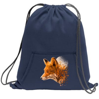 Cool Red Fox Tree Sweatshirt Cinch Pack Bag