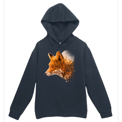 Cool Red Fox Tree Urban Pullover Hoodie